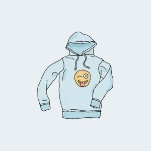 带Logo连帽卫衣